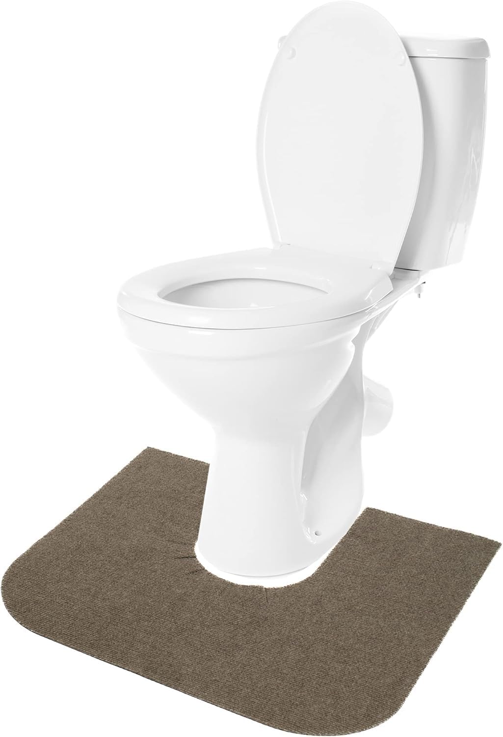 Rounded Commode Potty Training Mats - Super-Absorbent Toilet Training Rug For Kids, Universal Bathroom Protector Pads, 4-Pack, Tan