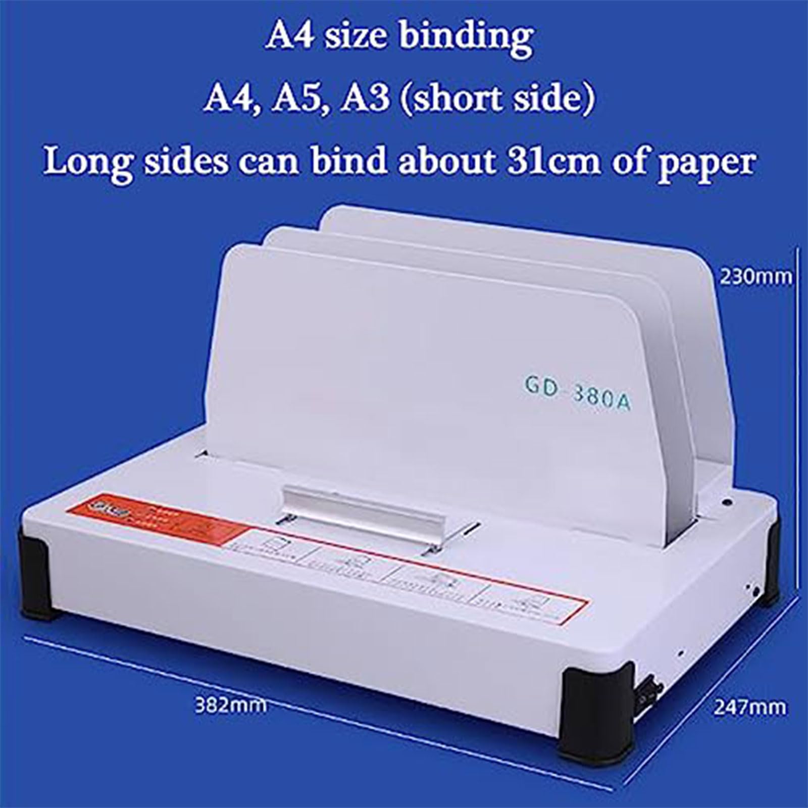 Relieuse thermique électrique thermofusible pour documents A4 A5, serrage automatique, épaisseur de reliure de 50 mm, parfaite pour les rapports et les albums photo