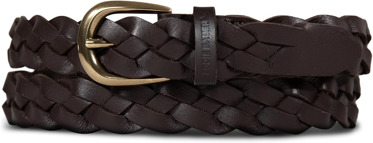 Eddie Bauer Cinturones de cuero casuales para mujer con hebilla de metal duradera