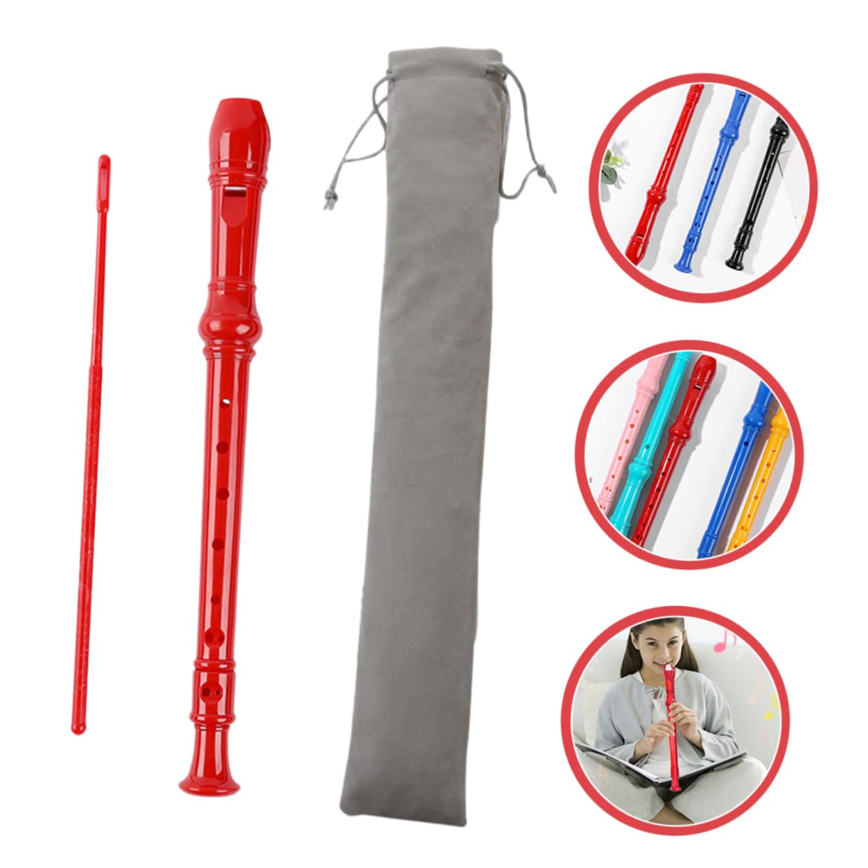 HANABASS 1 Set Clarinet for Beginners Lightweight Easy to Blow for Durable Musical Instrument with Smooth Finish for Early Education