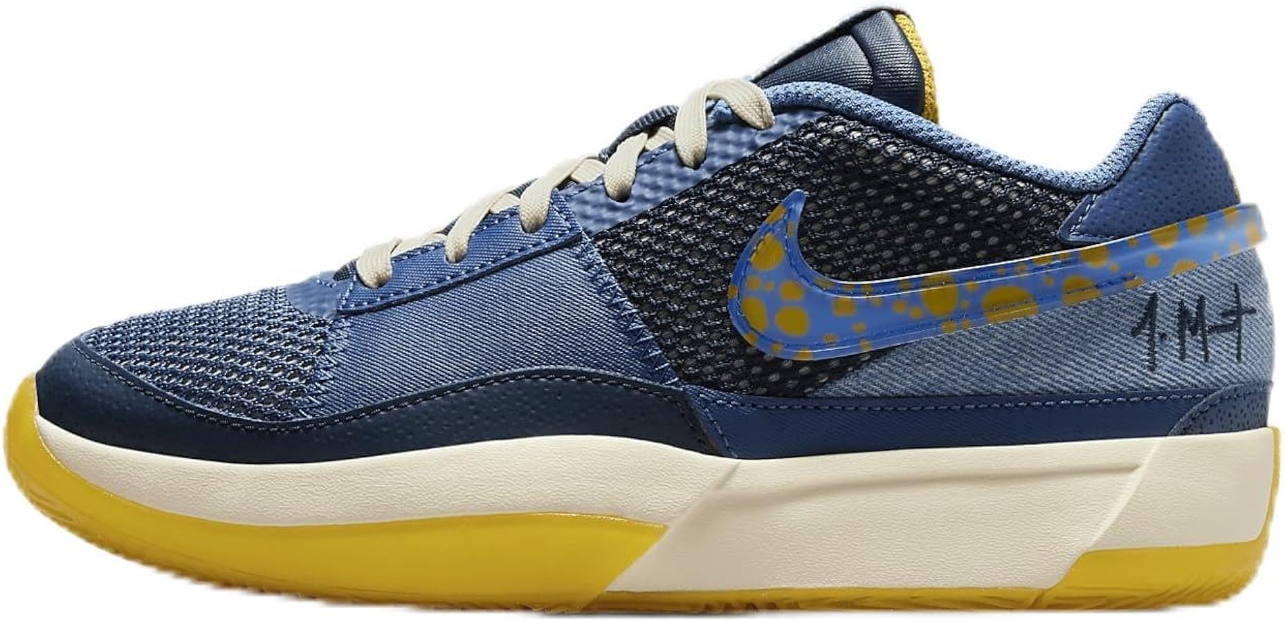 nike basketball shoes blue and gold