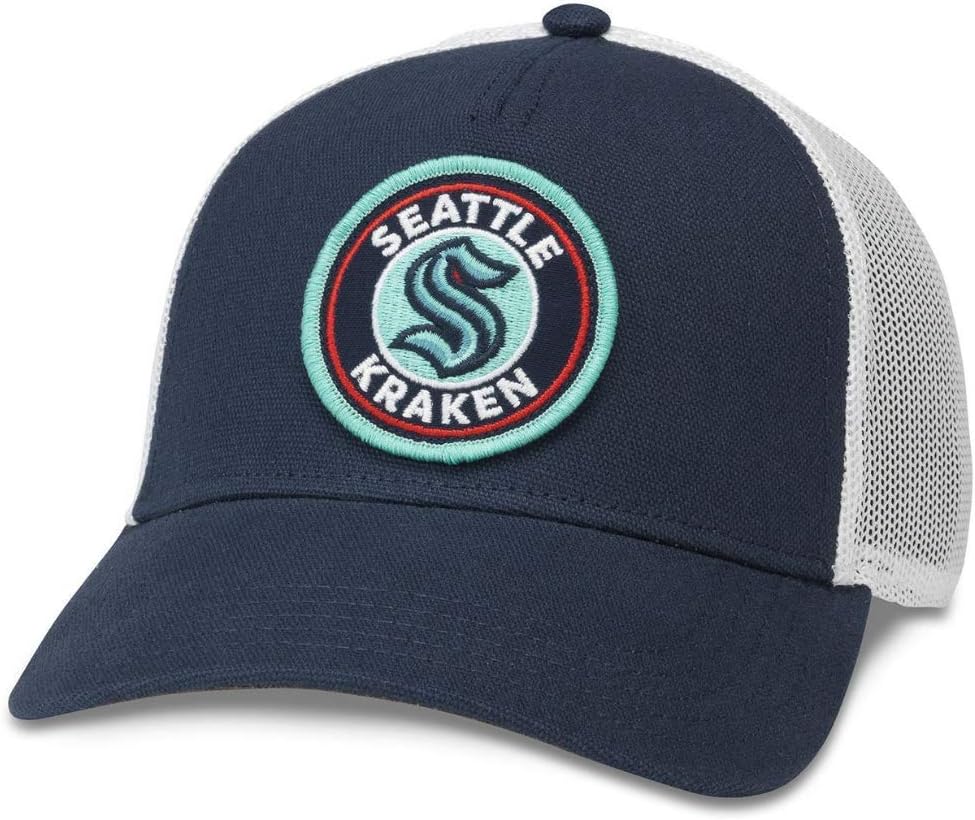 AMERICAN NEEDLE Valin Officially Licensed NHL Hockey Team Adjustable Snapback Baseball Trucker Hat, Valin Collection