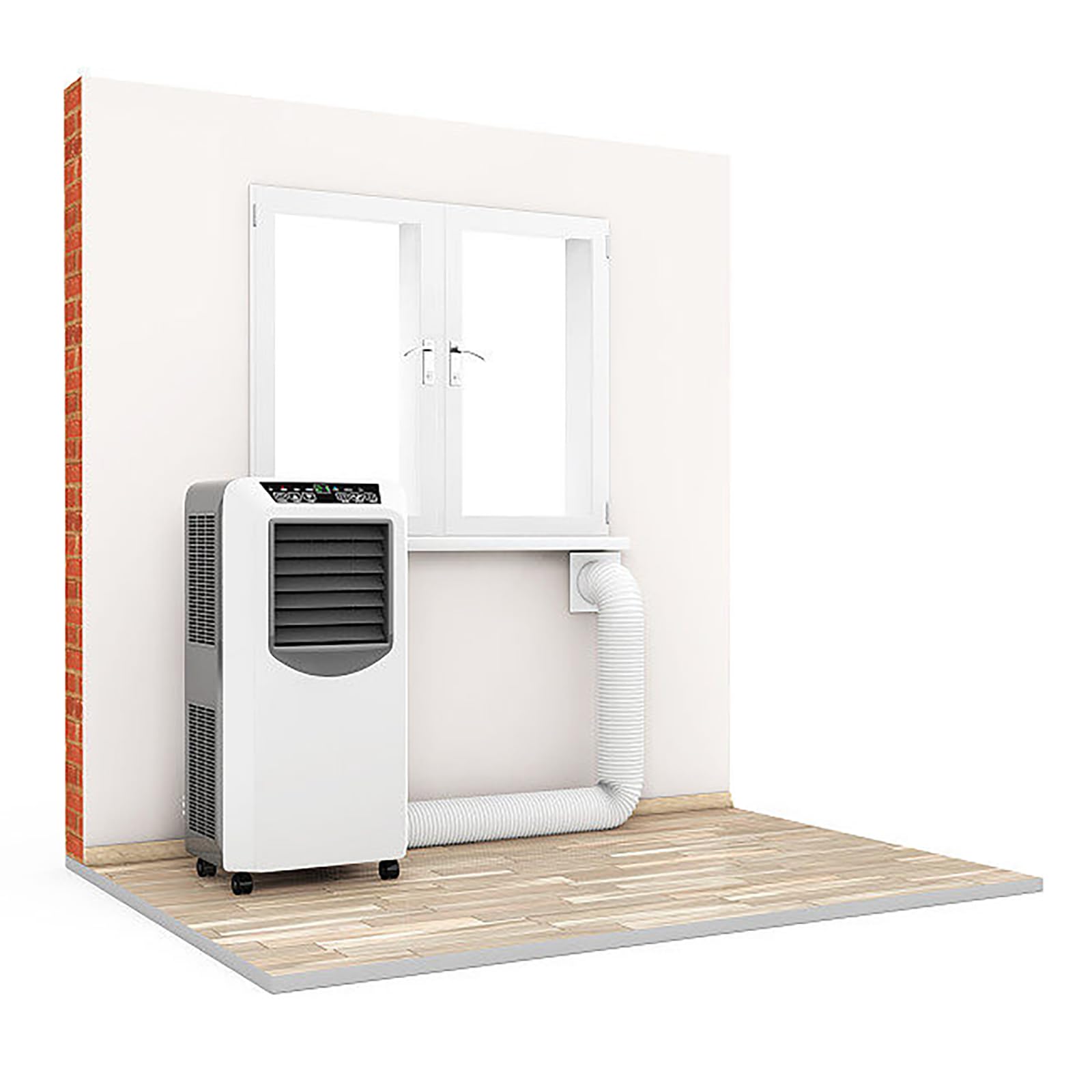 Manguera de aire acondicionado portátil – 5.9 pulgadas de diámetro, rosca en sentido contrario a las agujas del reloj y longitud de hasta 80 pulgadas – Manguera de escape para ventilación de 7