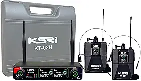 Microfone Sem Fio Headset Duplo Profissional Ksr KT02H PRO
