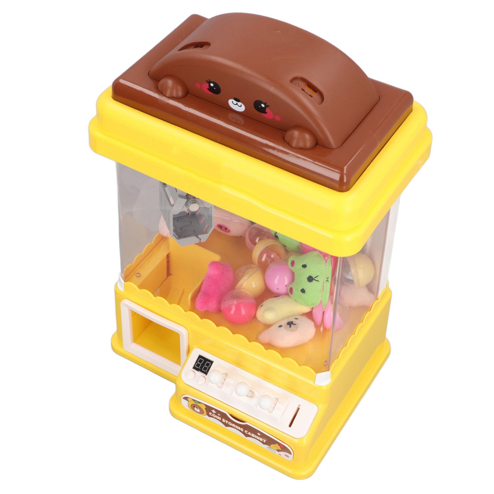 Máquina de Juego con Garra, Mini Grabador de Juguetes para Fiestas Infantiles, Plástico Duradero Alimentado por USB con Muñecas y Juguetes en Cápsula