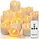 Topstone Flameless Candles with Remote Control, Battery-Operated LED Electronic Candles, 400+ Hours with CR2450 Battery, Yell