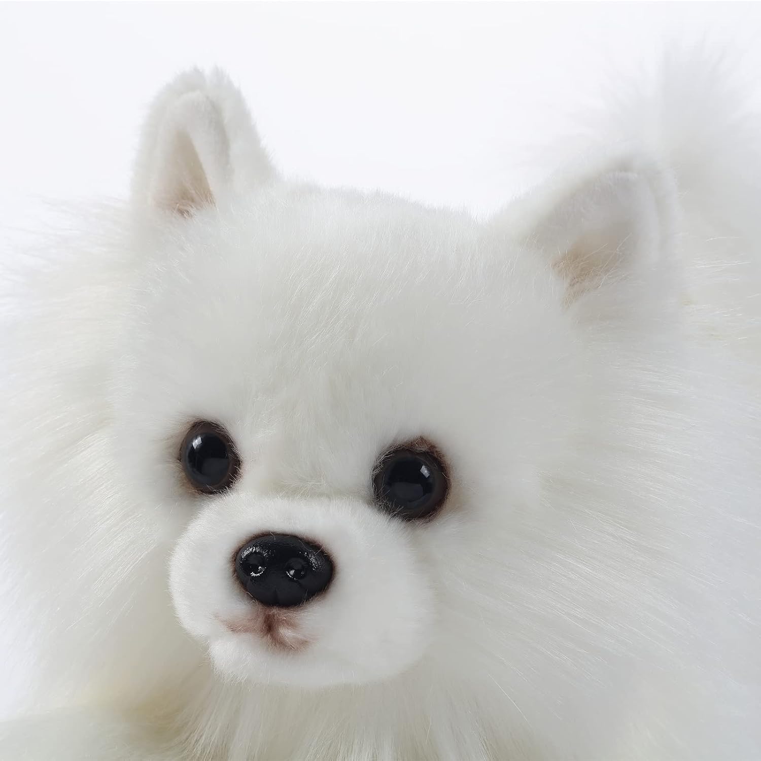 CU-MATE 16" White Plush Stuffed Animals Dog for Girls/Boys (Pomeranian) - Image 4