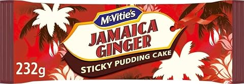 McVitie's Jamaica Ginger Sticky Pudding Cake, 232 g (Pack of 1) | Vegetarian, Irresistible Taste, Crunchy Caramel Topping, Fiber Rich, Great for Celebrations