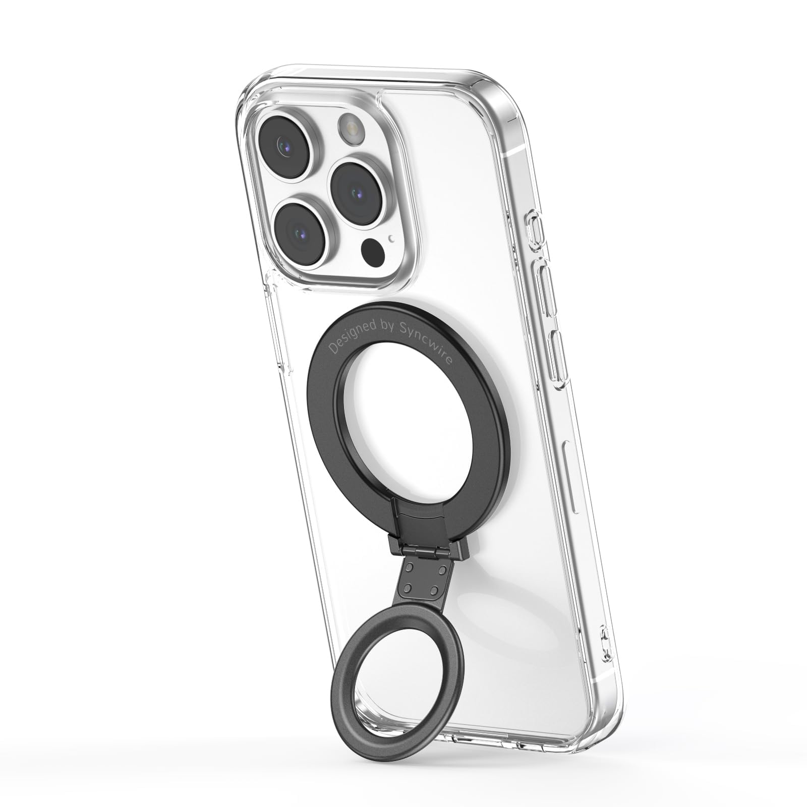 Syncwire Phone Ring Holder Magnetic Phone Stand Ring Kickstand Ultra-Thin Cell Phone Grip for MagSafe Car Mount Compatible iPhone 16 15 14 13 12 11, MagSafe AccessoriesClimatePartner certified