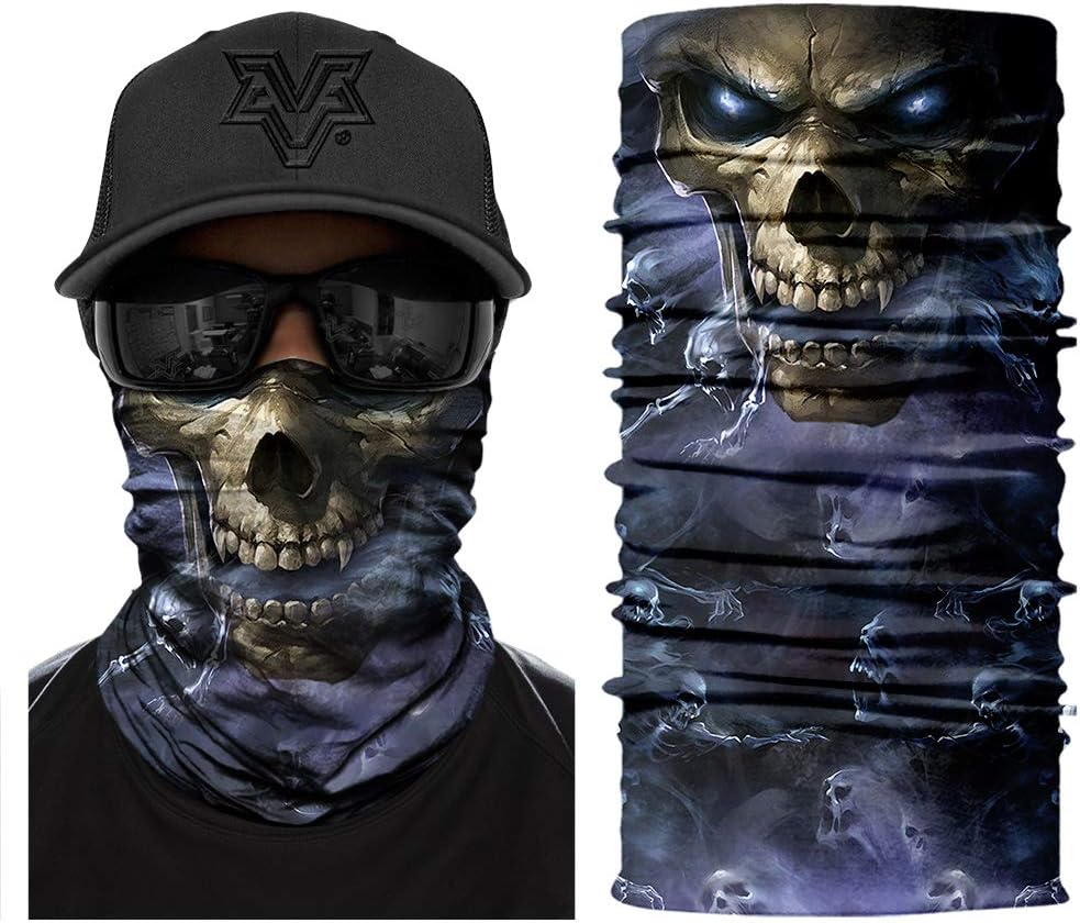 Seamless Neck Gaiter Shield Scarf Bandana Face Mask Seamless UV Protection for Motorcycle Cycling Riding Running Headbands (A-013) - Image 4