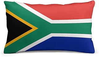 Soft Plush South Africa Flag Pillow Protector with Zipper Breathable Body Pillowcases 8x12 Decorative Throw Pillow Covers Cushion Case Farmhouse Home Decor for Sofa Couch Bed Chair