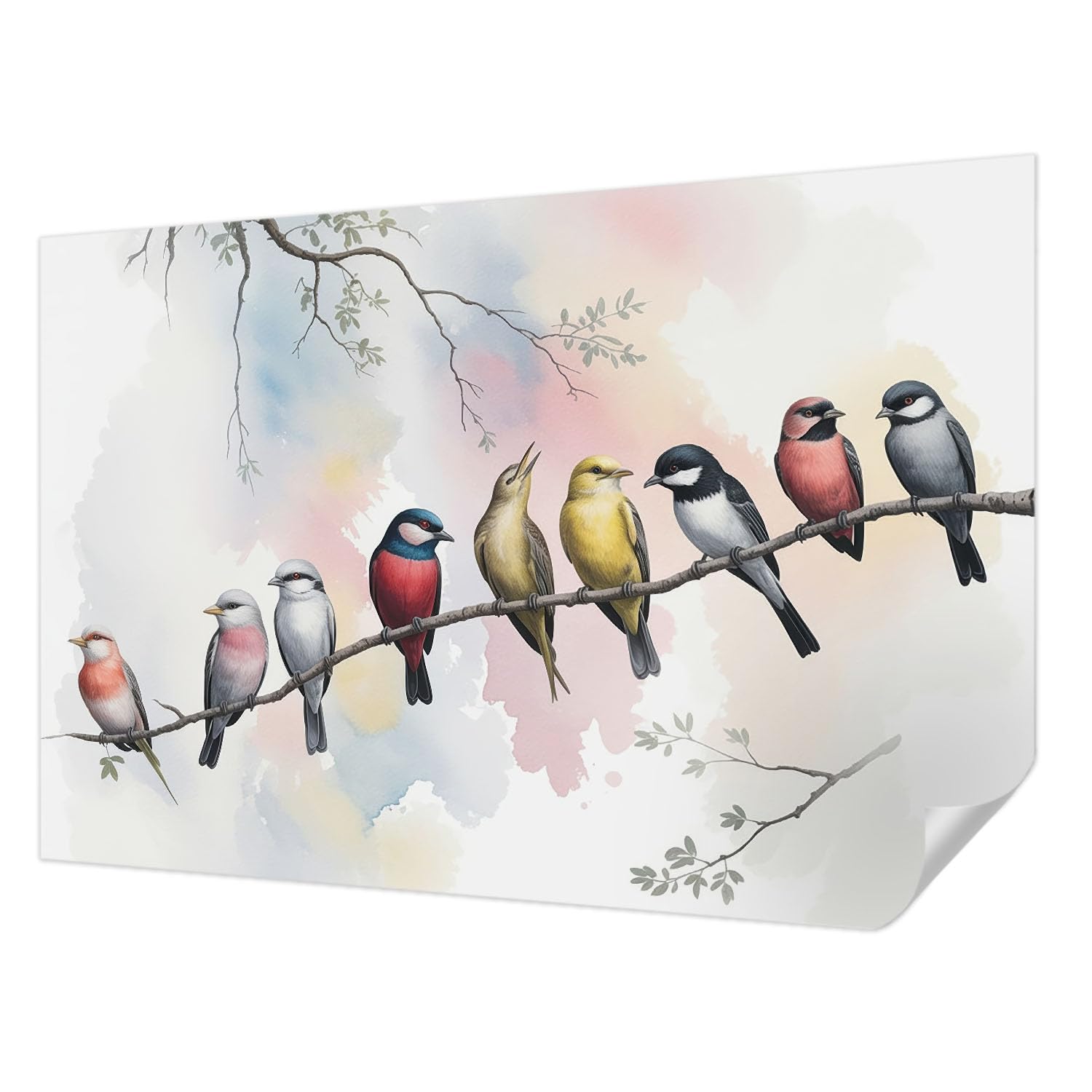 Papier peint adhésif haute qualité Tulup décoration oiseaux