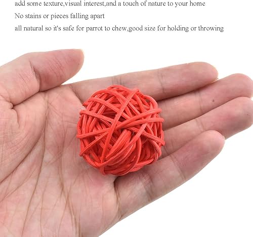 Miniatura 3 de HAHIYO Bolas de mimbre de mimbre de 1.575 pulgadas de diámetro, bien construidas, permanecen apretadas, magníficas tonalidades de color, espacio de