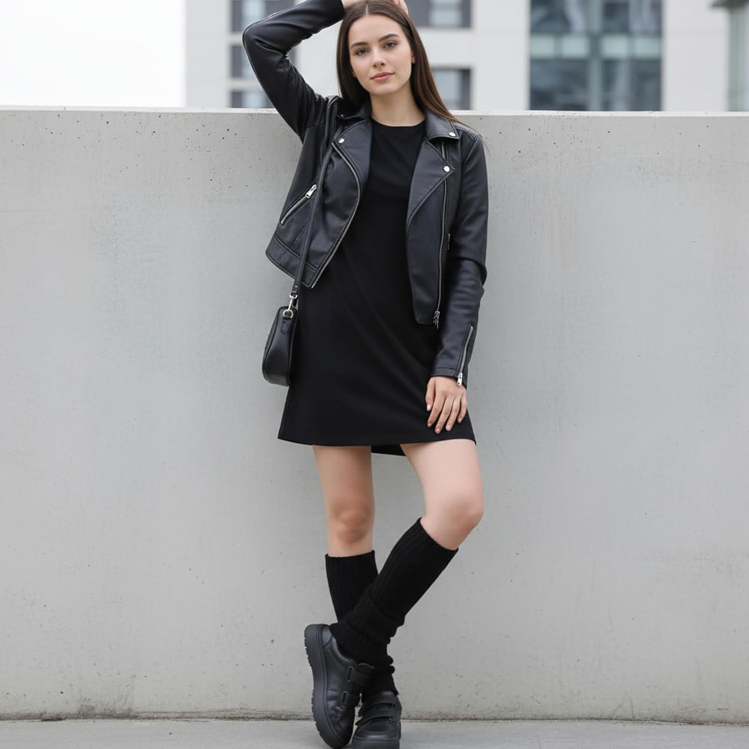 Grevosea 2 Pairs Leg Warmers for Women 80s 90s Y2k Outfits Ribbed Knit Leg Warmer Long Socks for Party Sports Yoga - Image 7