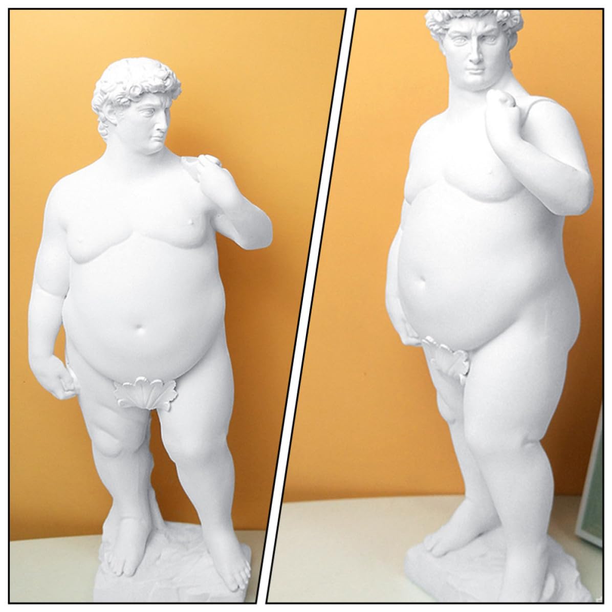 Kreative Dekorative Heimkunst in Weiß Statue aus Kunstharz David Künstlerische Harz Skulptur für Wohnzimmer und Büro für Schreibtisch und Display