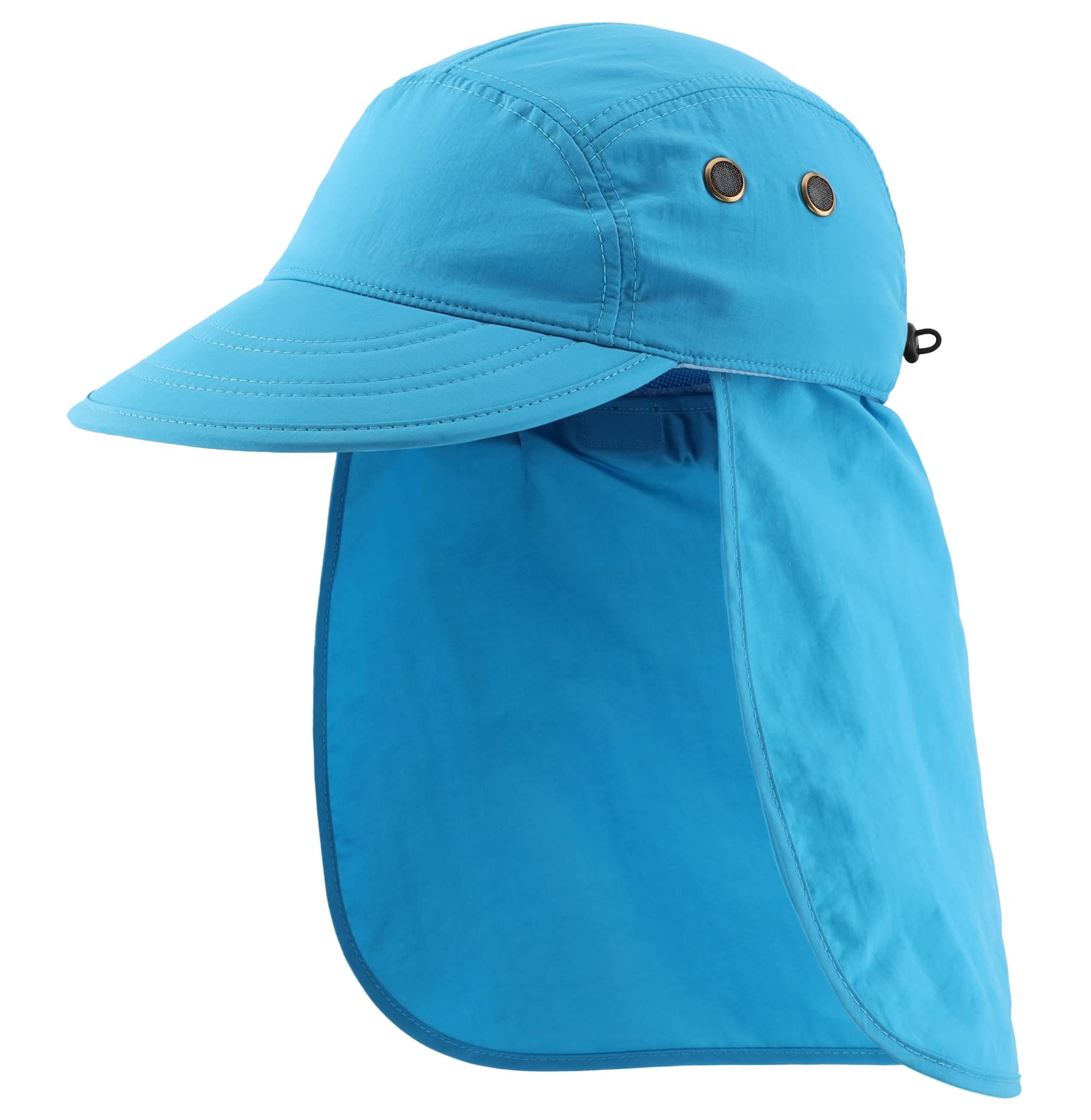 Connectyle Mens Foldable UV Protection Sun Hat with Removable Neck Flap Outdoor Adventure Sun Cap for Fishing Hiking Safari