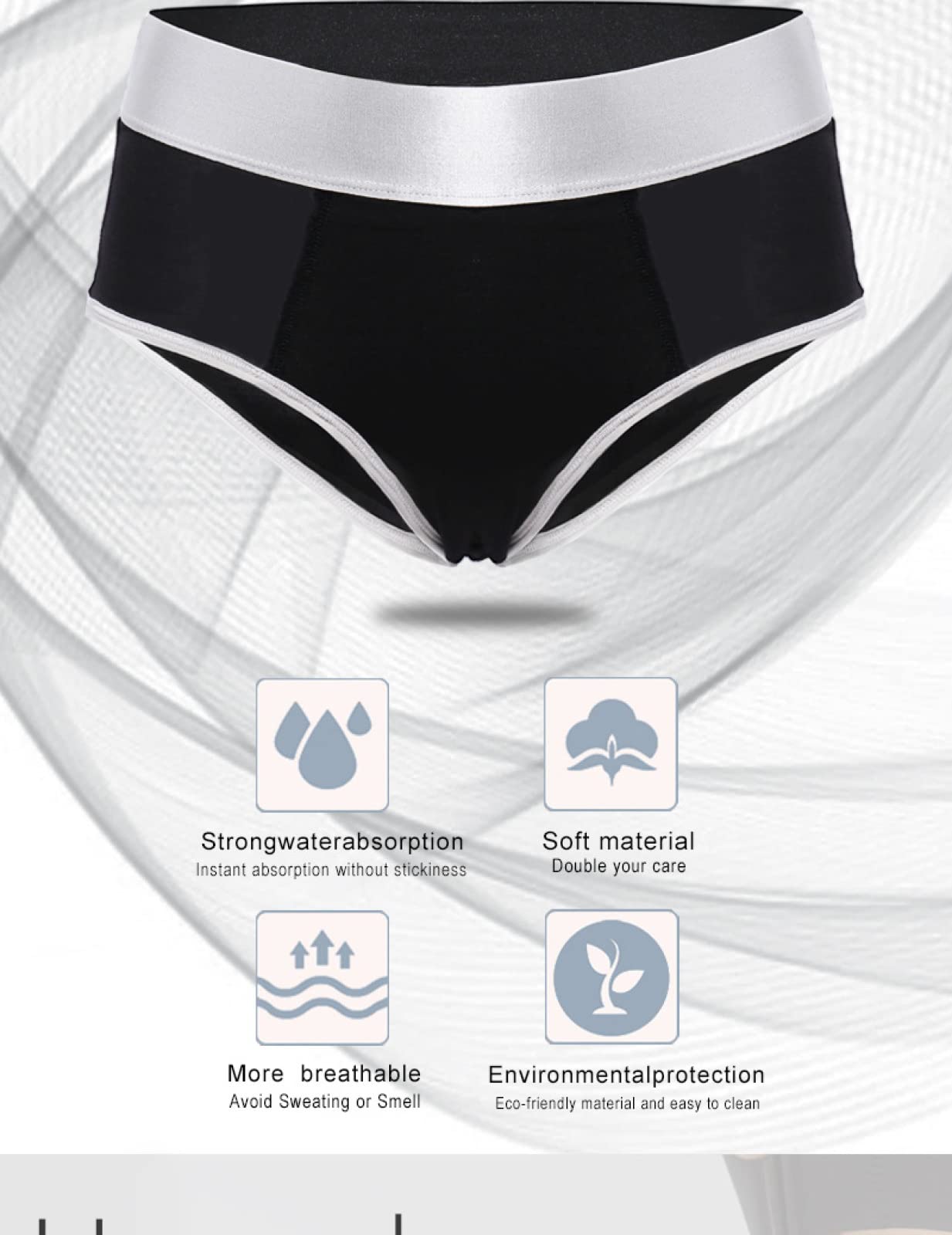 Shorties Femmes 2/4 pièces sous-vêtements physiologiques à quatre couches haute absorption dossier inférieur période menstruelle étanche pantalons physiologiques lavables sans serviette hygiénique