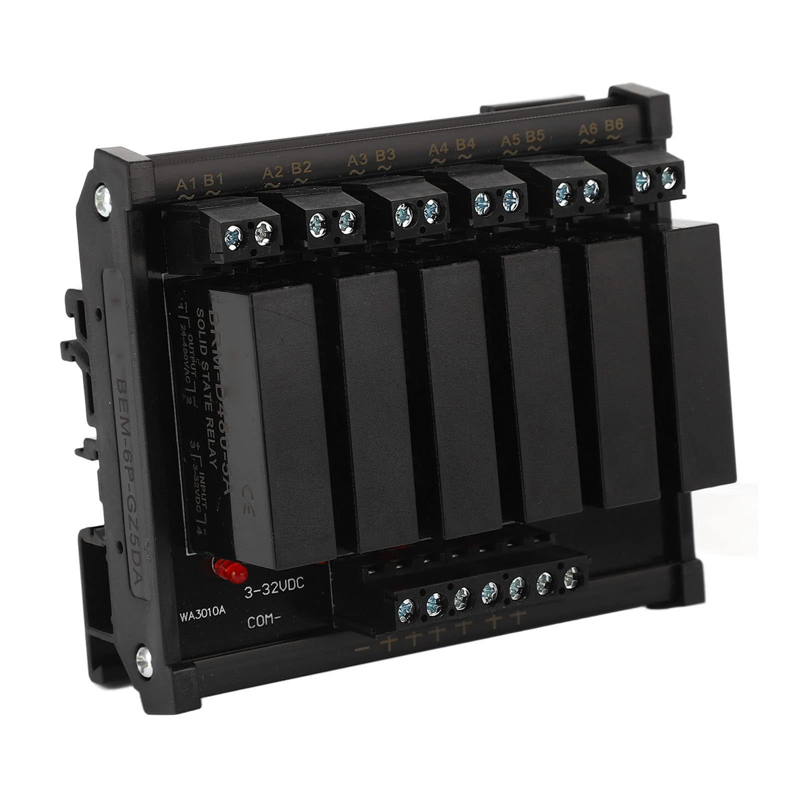 Solid State Relay, DC to AC Simple Installation 6 Channel ABS Resin SSR Module for Factory