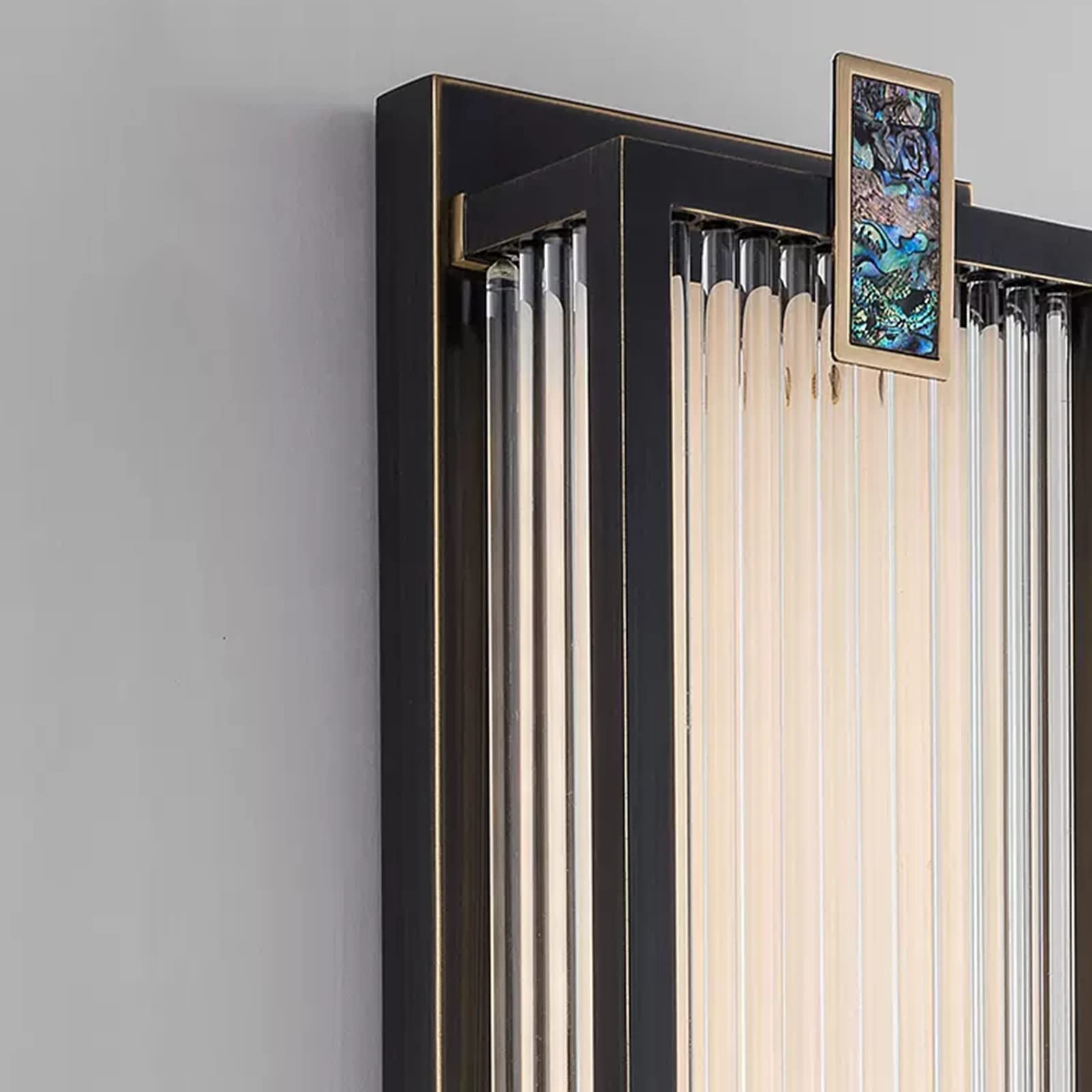 Lámpara de Pared Nueva lámpara de Pared de Fondo Chino, lámpara de Pared de Cobre Lleno de Entrada de Escalera Zen de Estilo Chino Luz de Pared