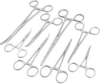 PRECISE CANADA: Ultimate HEMOSTAT Set, 8 Piece Ideal for Hobby Tools, Electronics, Fishing and Taxidermy (7.25