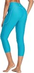 Baleaf Swim Pants Leggings de natation Protection solaire haute taille Maillots de bain UPF50+ avec des poches pour femme