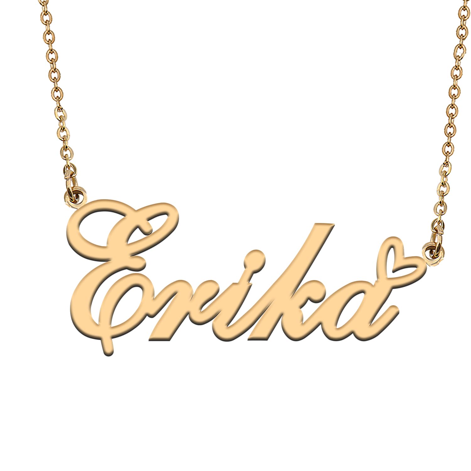 HUAN XUN Custom Personalized Name Necklace for Women Stainless Steel Love Heart Initial Pendant Jewelry Gift for Mother Day Birthday Christmas