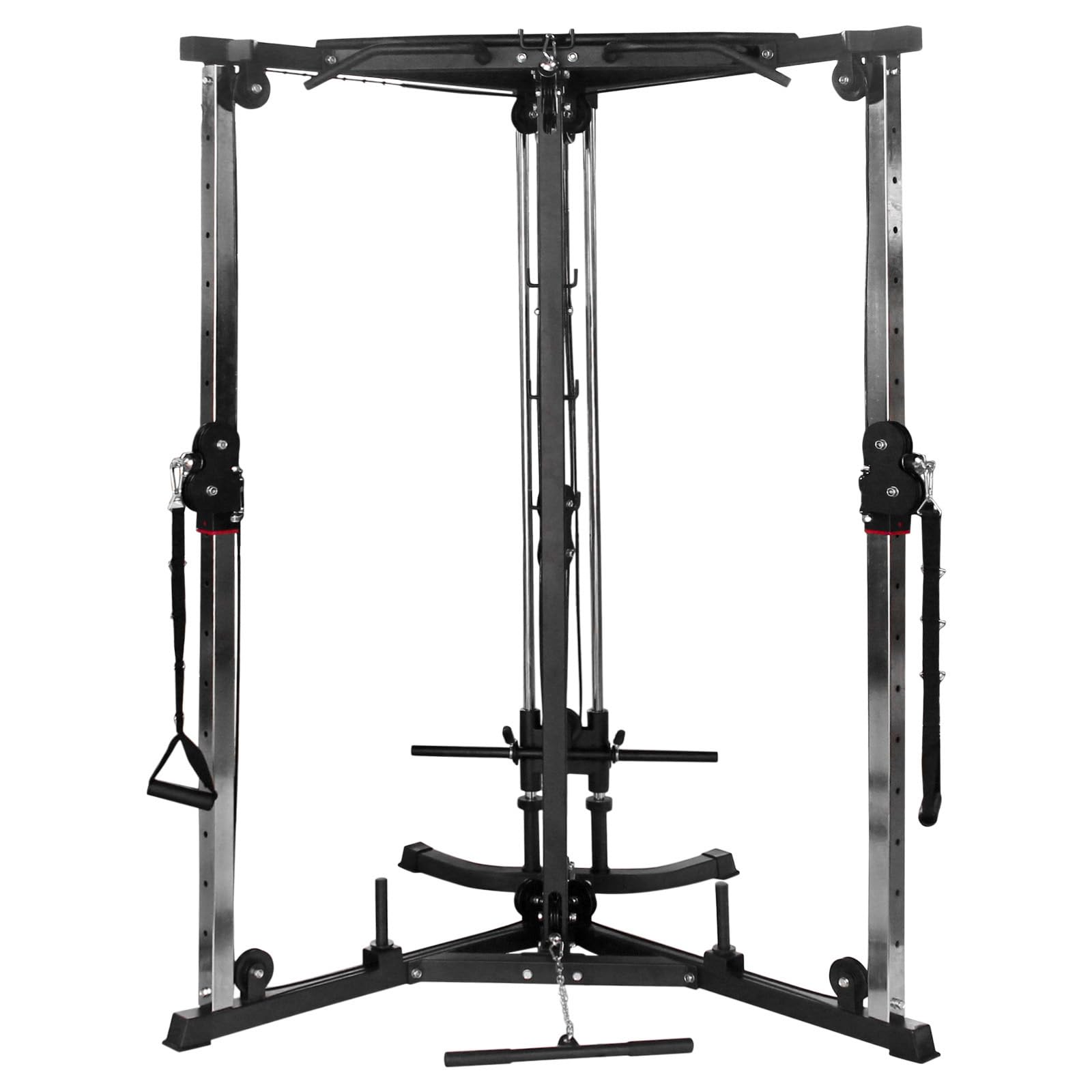 Hansson Sports® Kabelzug Trainer Latzugstation Kraftstation Cross Over mit Klimmzugstange, Bizeps- / Trizeps-Stange, geprüfte und zertifizierte Profi Qualität