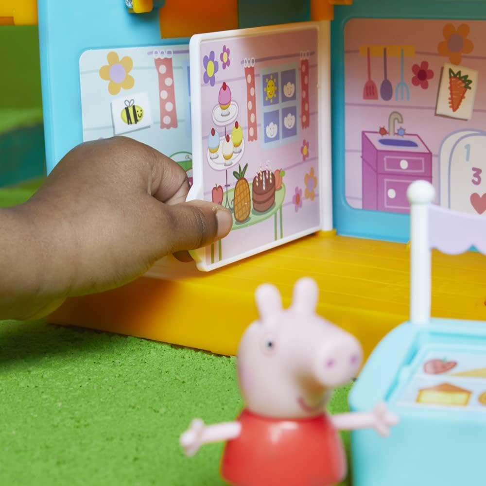 Peppa Pig Peppas Kinder-Clubhaus, Vorschulspielzeug mit Soundeffekten, enthält 2 Figuren und 7 Accessoires, ab 3 Jahren