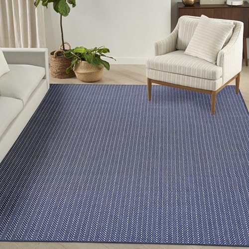Tapete rectangular 8' x 10' Navy para interior y exterior miniatura 6