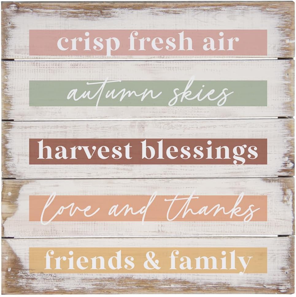 Simply Said, INC Perfect Pallets Petites - Crisp Air Colorful, 6x6 in Rustic Wood Sign PET25458