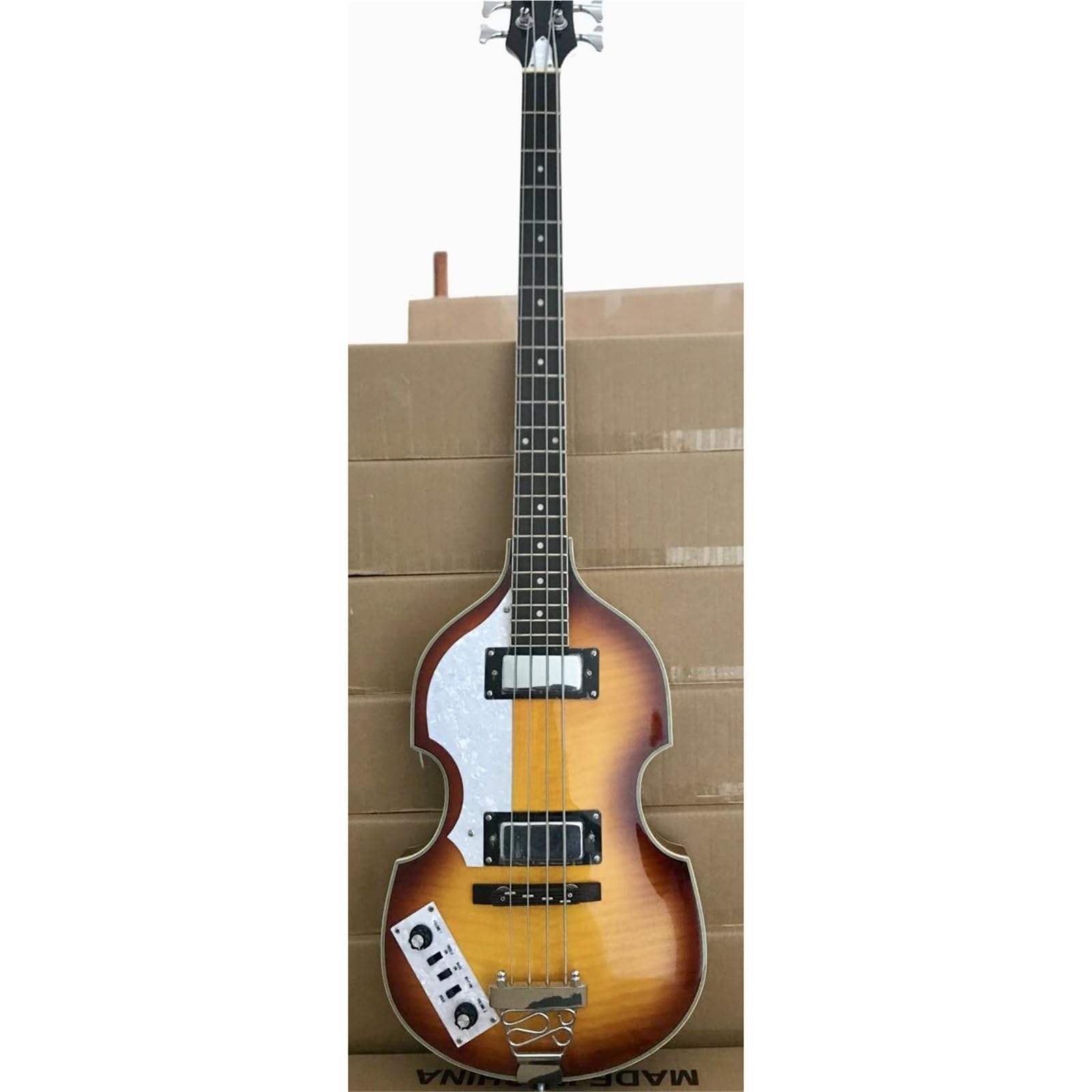 Gitara Elektryczna Zestaw 4-strunowe Sunset Color Full Hollow Professional Leworęczne Skrzypce Elektryczne Basowe