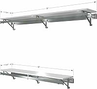 Vista 36 de RCMBY Elite 80" Top and Bottom Shelf Rod kit with Long Hang White Closet System