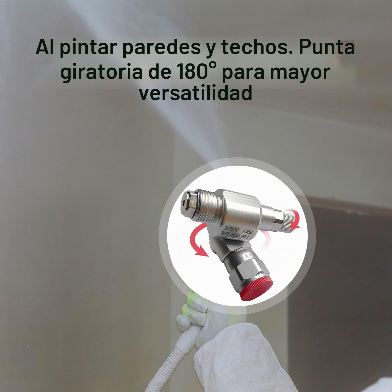 287030 CleanShot - Válvula de cierre para Graco, pistola de pulverización de pintura sin aire, junta giratoria sin aire, rosca de junta de pulverización con válvula de control
