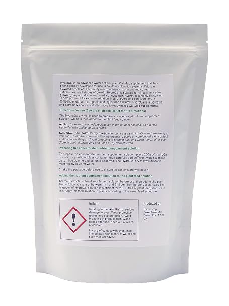 Soluble Dry Powder Hydroponics/Coco Calmag Additive Calcium Magnesium Boost (2.4kg HydroCal)