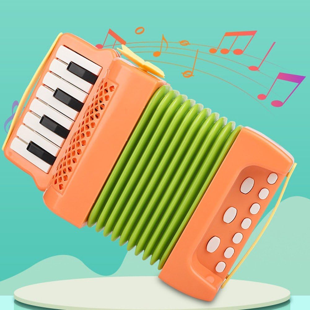 Acordeón De Botones para Niños 8 Acordeón Bajo Pequeño Acordeón De Juguete Instrumento Musical Educativo para Principiantes Niños En Edad Preescolar