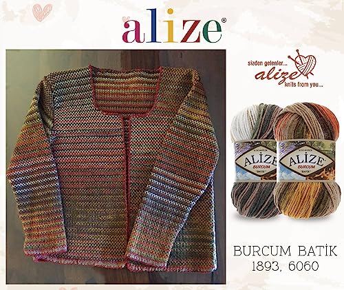 Alize Burcum Batik 5 x100g Turkish Premium Wool, 100% Acrylic Hand Knitting Yarn with Colour Gradient, Baby Wool, Accessory for Crochet, Knitting, Clothing (1900) - Image 3