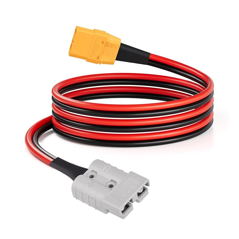 Cabo ELFCULB Anderson SB50 para XT90 Fêmea, fio de cobre estanhado 10 AWG, 1,83 m