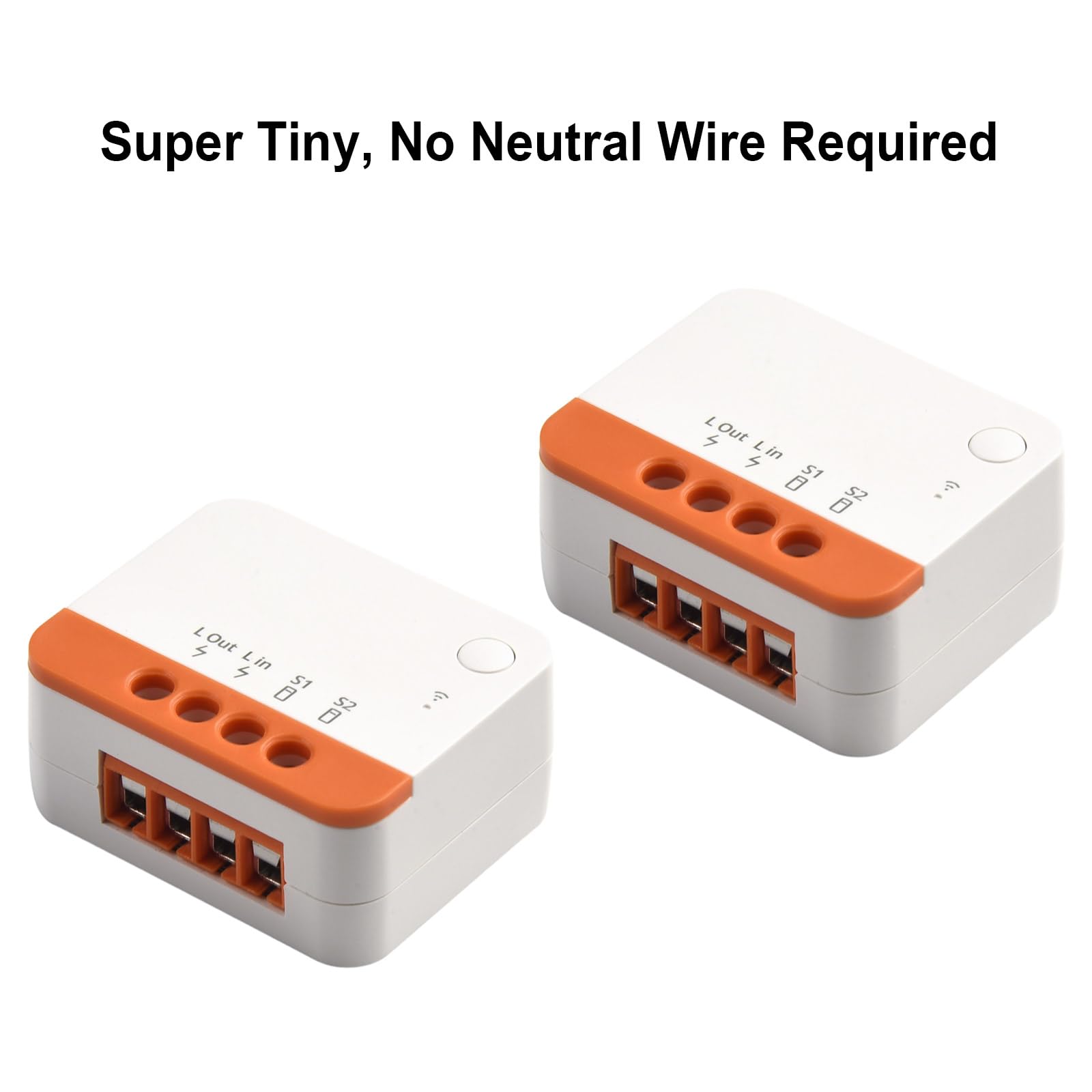FUBESK Mini interruttore intelligente, interruttore della luce a 2 vie, compatibile con Ale*xa, PER Smart Switch ZBM*INI-L2 Modulo relè bidirezionale APP Controllo vocale