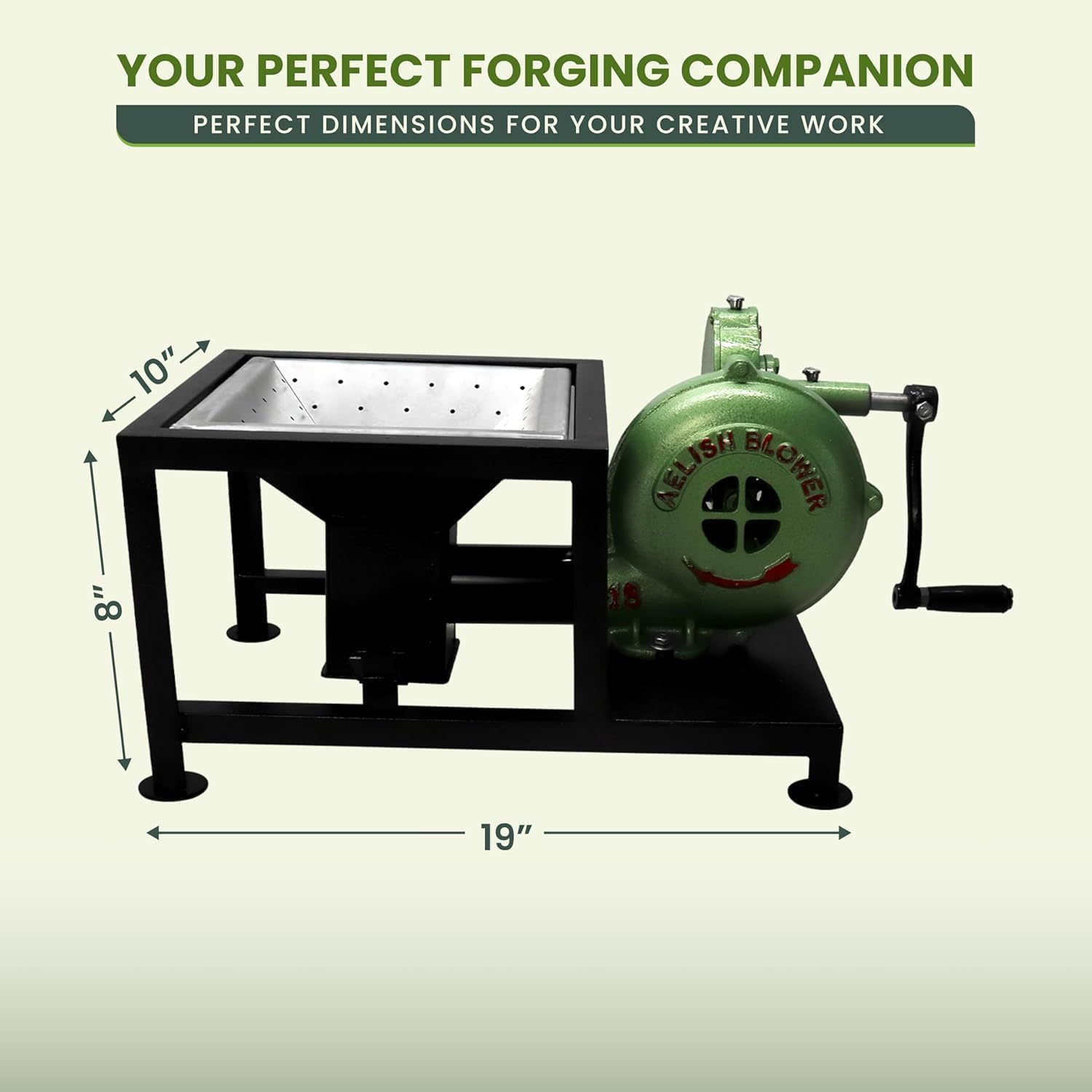 SIMOND Store Blacksmith's Forge - Soffiatore Manuale con Manico a Pedale per la Fabbricazione di coltelli, fabbri, Utensili da forgiatura, forni a Carbone, fornace, Accessori per Cottura e Barbecue,