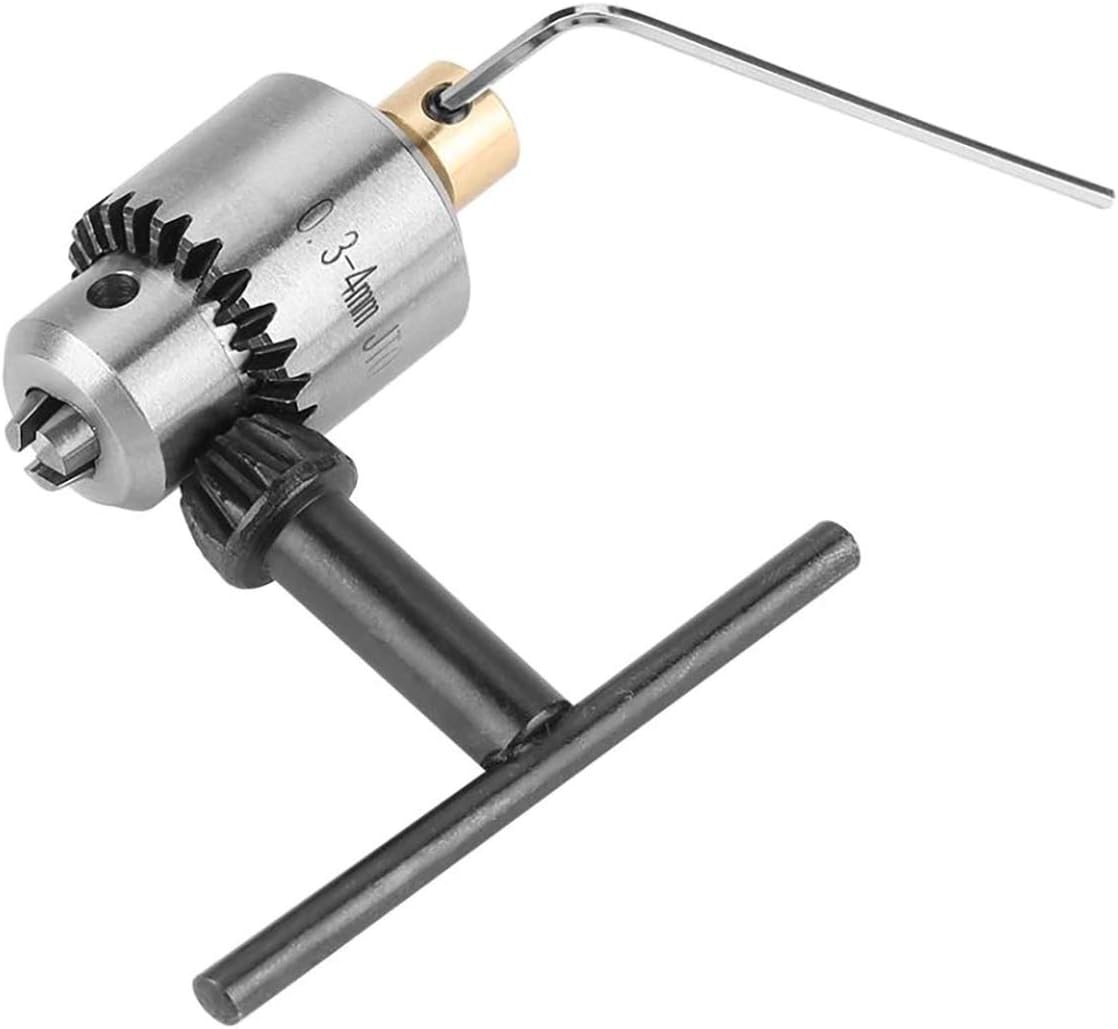 amiciTools Motor Drill Chucks Clamping for 0.3-4 mm Bits, Taper Mounted Drill Chuck 2mm Brass
