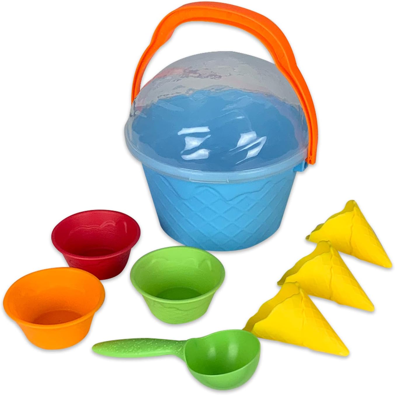 Prime Time Toys Wet N’ Wild Ice Cream Sand Set – 9 Pieces Sand Play Set : Toys & Games