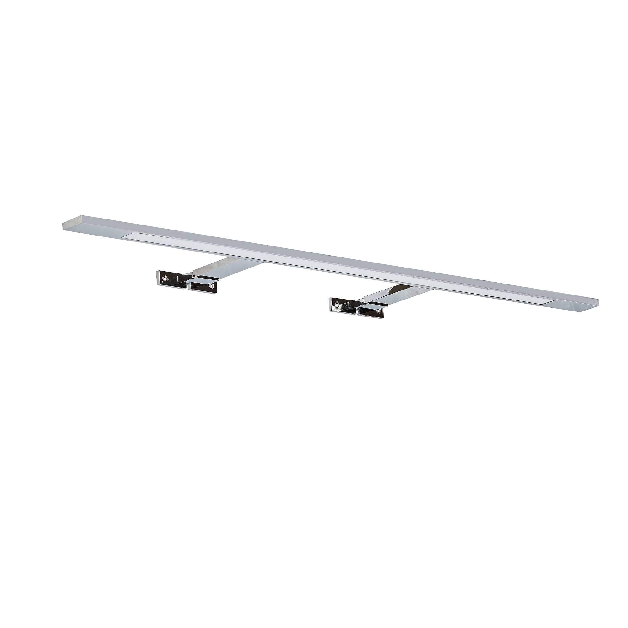 LED Spiegelleuchte 740mm neutralweiß 230V aus Aluminium verchromt - IP44 für Bad, Badezimmer Spiegellampe Spiegelschrank-Lampe Schrankleuchte Schminklicht