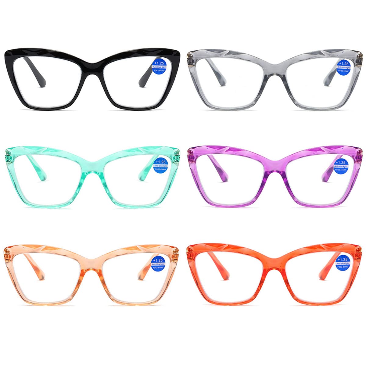 KOOSUFA Moda Occhi di Gatto Anti Luce Blu Occhiali Da Lettura Donna Cateye Occhiali Con Montatura In Corno Computer Lettori +1.0 +1.25 +1.5 +1.75 +2.0 +2.5 +3.0