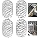 TXErfolg Lot de 4 Gardes de Gouttière en Métal Tamis de Filtre Extensible Crépine de Feuilles Protections de Tuyau de Descente pour Gouttières Tuyau de Descente