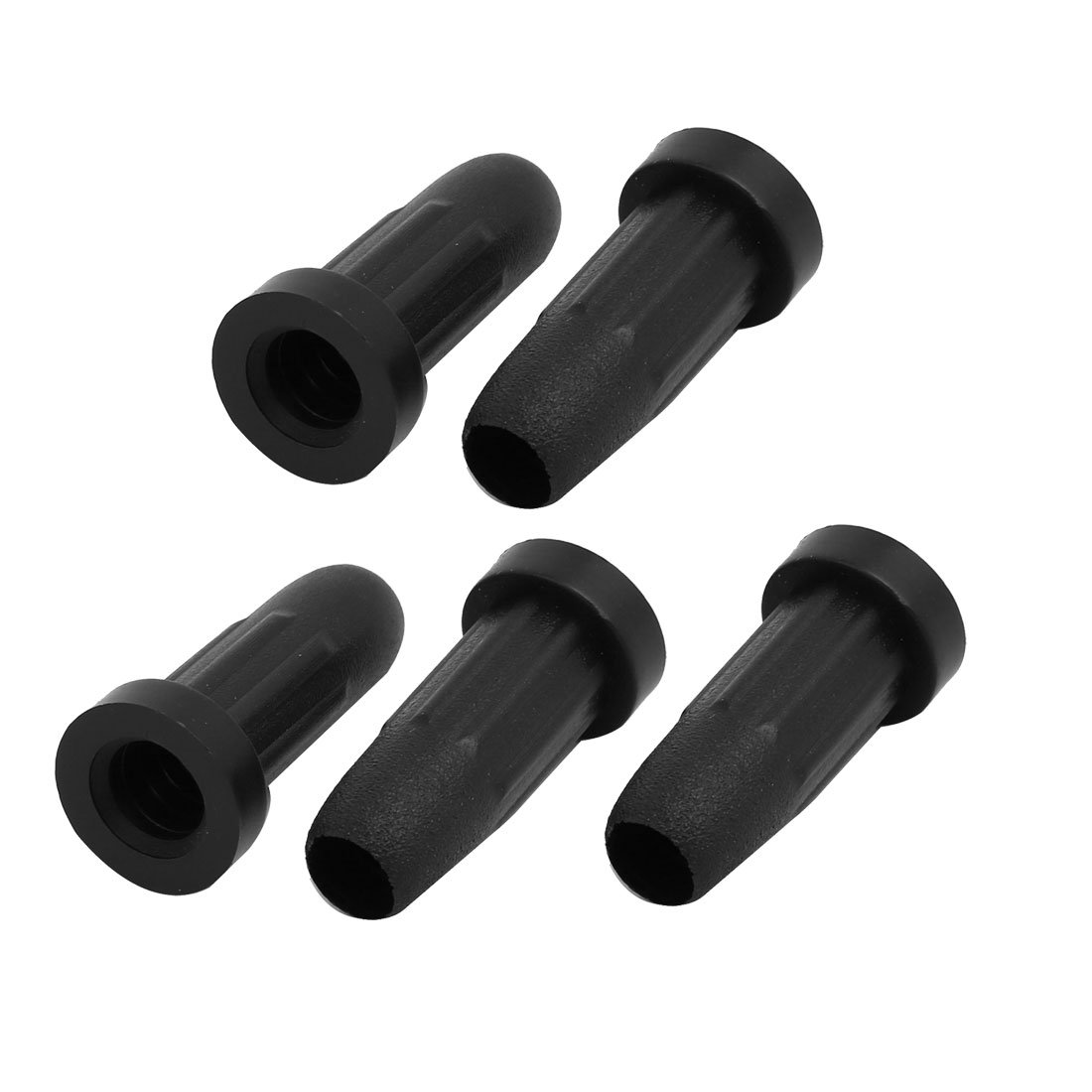 Uxcell Black Sourcingmap 5Pcs 33Mmx16mm Caster Stem Socket Sleeve Inserts Caps