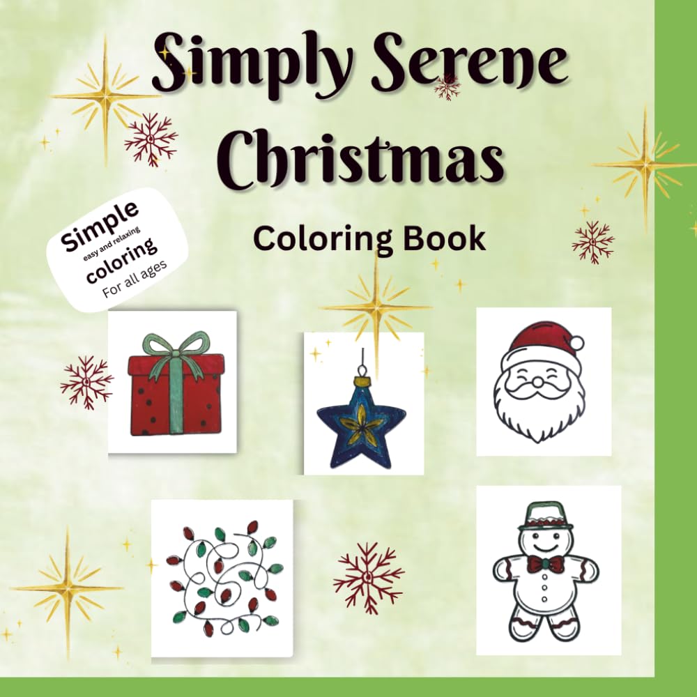 Simply Serene Christmas Coloring Book