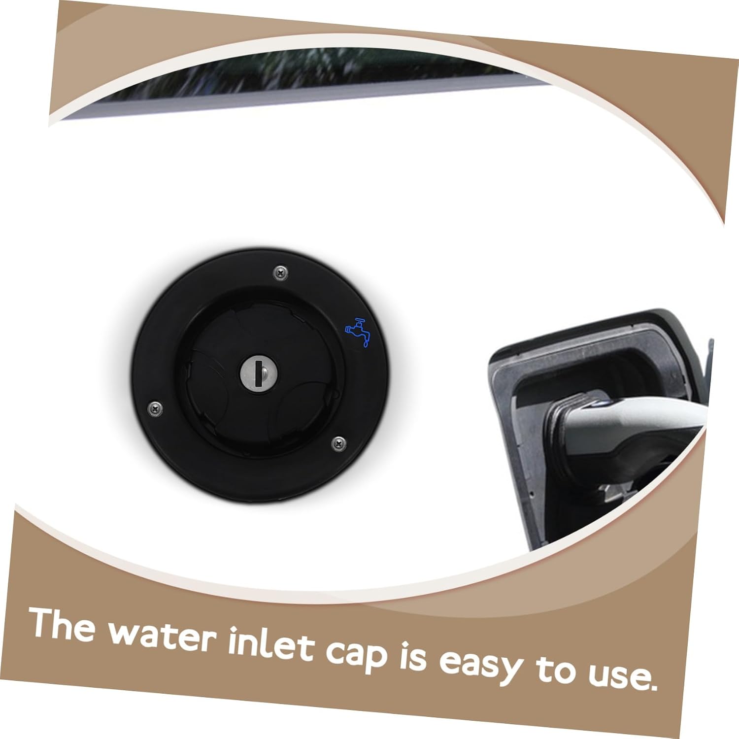 Gatuida Rv Water Fill Cap Locking Inlet Replacement for Fresh Water Connection Campers and Trailers Easy to Install