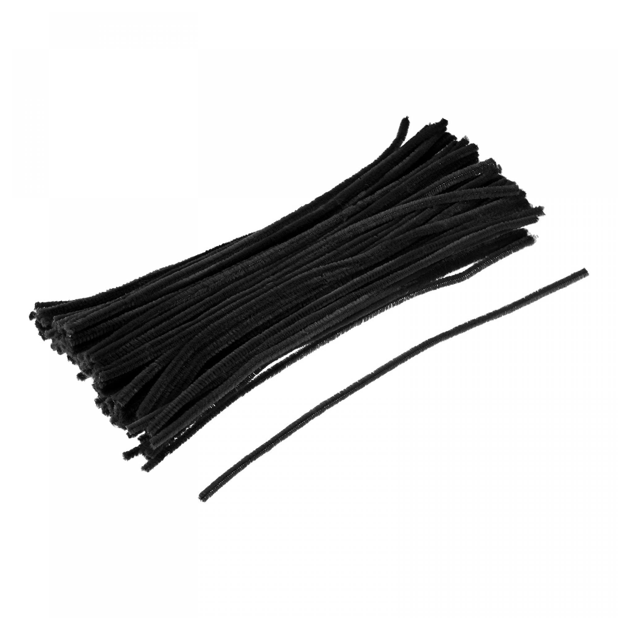 Chenille Tiges Noires Souples anti-casse pour Bricolage et Formes Fixes