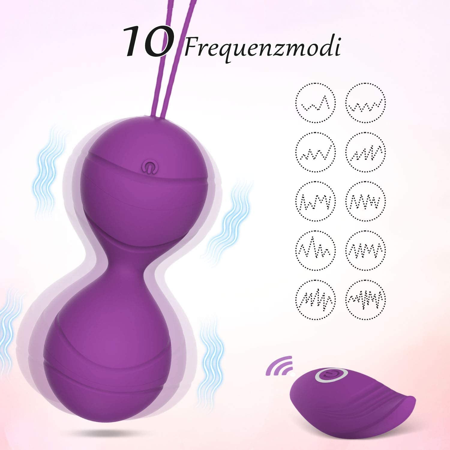 Liebeskugeln mit Vibration Beckenbodentrainer Kegel Ball