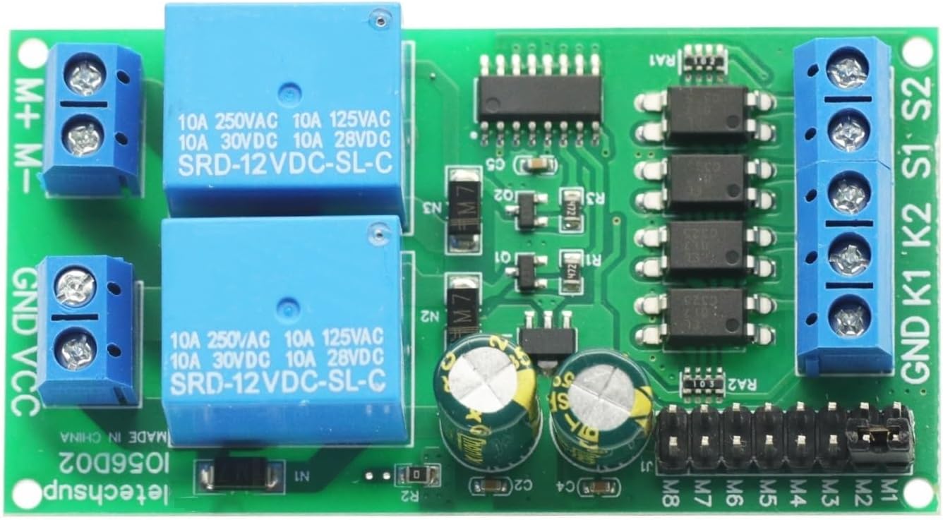 12V 24V DC Motor Controller Relay Board Forward Reverse Control Limit Start Stop Switch Pusher for Electric Curtain Automatic Door